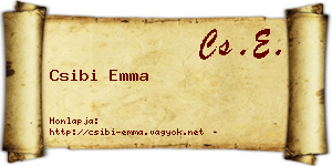 Csibi Emma névjegykártya