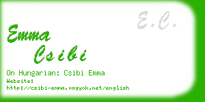 emma csibi business card